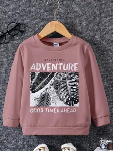 BAESD Boys Typography Printed Sweatshirt