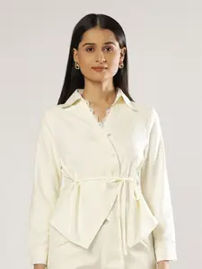 PEACH & PANDA Women Comfort Slim Fit Opaque Casual Shirt