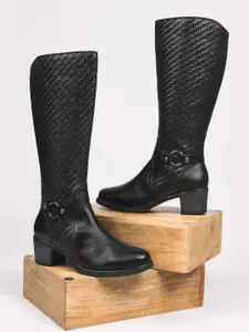 CLOG LONDON Women Textured Block-Heeled Winter Boots