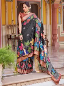 Saree mall Kalamkari Zari Silk Blend Designer Sungudi Sarees