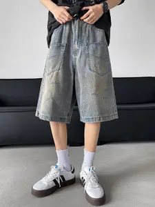 StyleCast x Revolte Men Loose Fit Denim Shorts