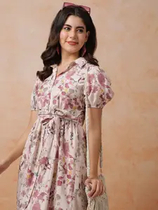 Anouk Women Floral Printed Shirt Dress