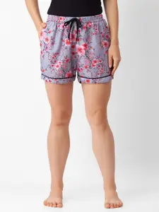 FashionRack Women Pack of 2  Floral Printed Lounge Shorts