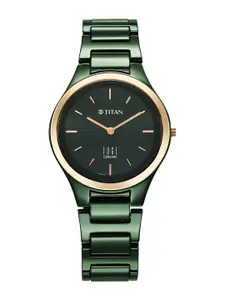 Titan Women Dial & Ceramic Bracelet Style Straps Analogue Watch 2653KC12