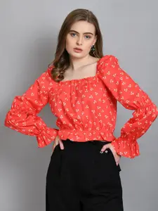 all about you Floral Printed Blouson Top