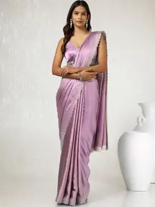 Soch Embellished Beads and Stones Satin Saree