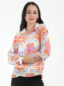 all about you Floral Print Shirt Style Top