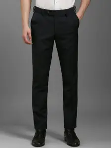 Louis Philippe Men Checked Slim Fit Trousers