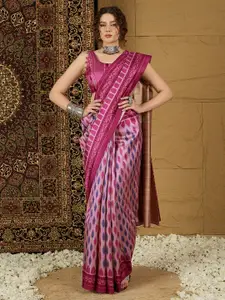 Saree mall Silk Blend Bagru Sarees
