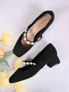 Ronnie Grey Ronnie Embellished Mary Janes Block Heels