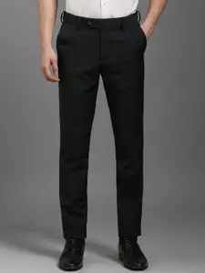 Louis Philippe Men Checked Slim Fit Trousers