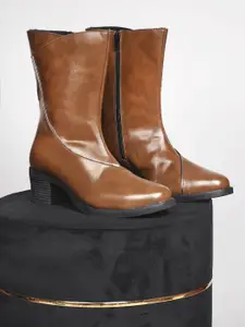 CLOG LONDON Women Block-Heeled Winter Boots