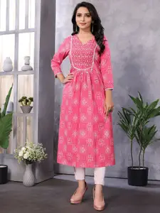 Rangita Women Embroidered Mirror Work Kurta