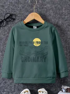 BAESD Boys Typography Printed Sweatshirt