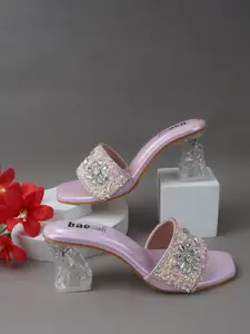 BAESD Women Embellished Party Block Sandals