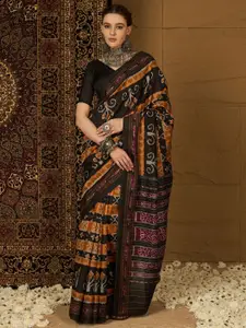 Saree mall Silk Blend Designer Ikat Sarees