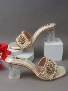 BAESD Women Embellished Block Heel Sandals
