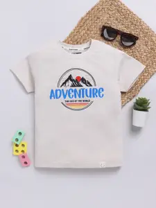 Happy Faces Kids Boys Graphic Printed Pure Cotton T-Shirt