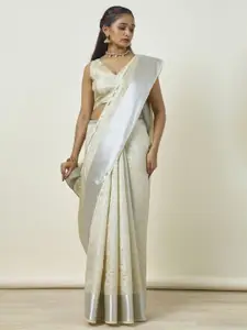 Soch Woven Design Zari Tussar Saree