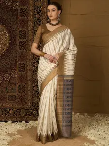 Saree mall Silk Blend Designer Ikat Sarees