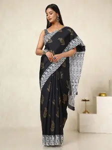 Soch Women Woven Design Saree With Blouse Piece
