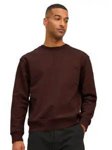 SONIBROS Men Round Neck Long Sleeves Pullover Sweatshirt