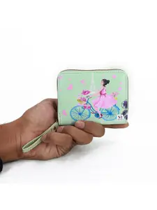 NFI essentials Women Graphic Printed PU Zip Around Wallet