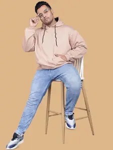 Wear Your Opinion Men Plus Size Drop Shoulder Hooded Sweatshirt