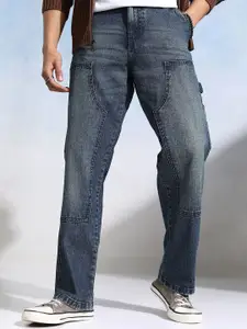 HIGHLANDER Men Straight Fit Mildly Distressed Heavy Fade Jeans