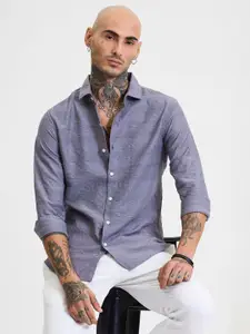 Snitch Men Smart Slim Fit Opaque Casual Shirt
