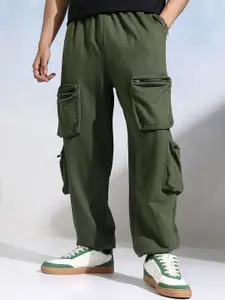 HIGHLANDER Men Straight Fit Cargos Parachute Trousers