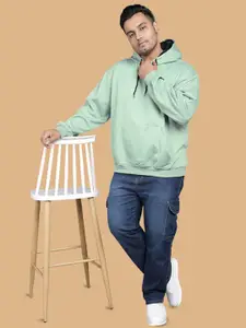 Wear Your Opinion Men Plus Size Drop Shoulder Hooded Sweatshirt