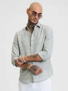 Snitch Men Smart Slim Fit Opaque Casual Shirt