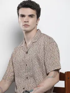 The Indian Garage Co Slim Fit Animal Opaque Pure Cotton Printed Party Shirt