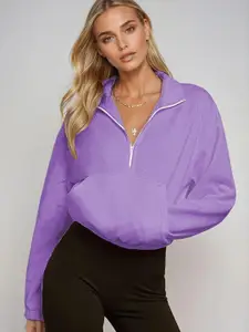 Kotty Women Turtle Neck Long Sleeves Sweatshirt