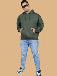 Wear Your Opinion Men Plus Size Drop Shoulder Hooded Sweatshirt