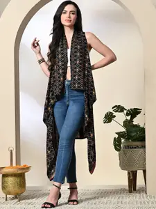 KALINI Women Checked Longline Shrug