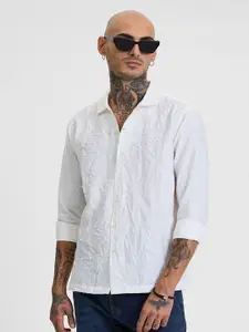 Snitch Men Smart Slim Fit Opaque Casual Shirt