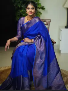 Areca Designer Ethnic Motifs Zari Pure Silk Designer Banarasi Saree