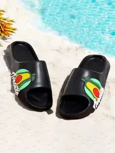 KAPYANSH Men Printed Rubber Sliders