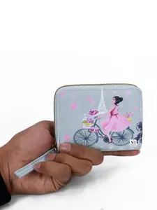 NFI essentials Women Graphic Printed PU Zip Around Wallet