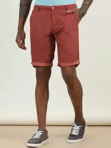 beevee Men Checked High-Rise Linen Technology Shorts