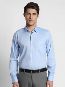 Peter England Men Blue Slim Fit Pure Cotton Formal Shirt