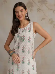 Anouk Women Printed Chikankari Kurta