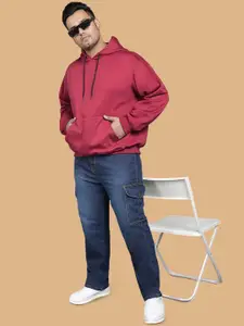 Wear Your Opinion Men Plus Size Drop Shoulder Hooded Sweatshirt