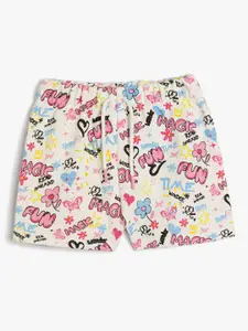 Koton Girls Floral Printed Shorts