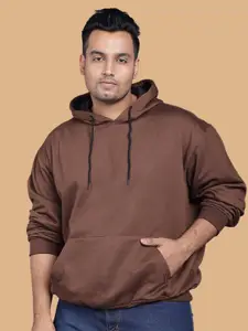 Wear Your Opinion Men Plus Size Drop Shoulder Hooded Sweatshirt