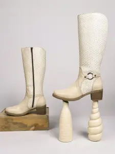 CLOG LONDON Women Textured Block-Heeled Winter Boots