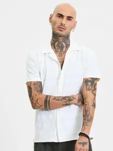 Snitch Men Relaxed Boxy Opaque Casual Shirt