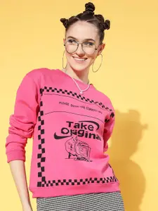 SASSAFRAS Women Printed Pullover Sweatshirt